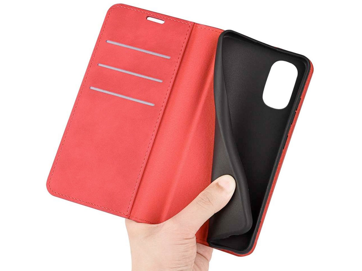 Just in Case Slim Wallet Case Rood - Motorola Moto G52 hoesje