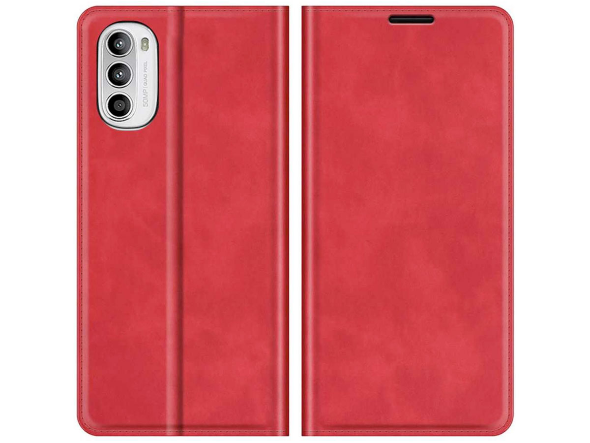 Just in Case Slim Wallet Case Rood - Motorola Moto G52 hoesje