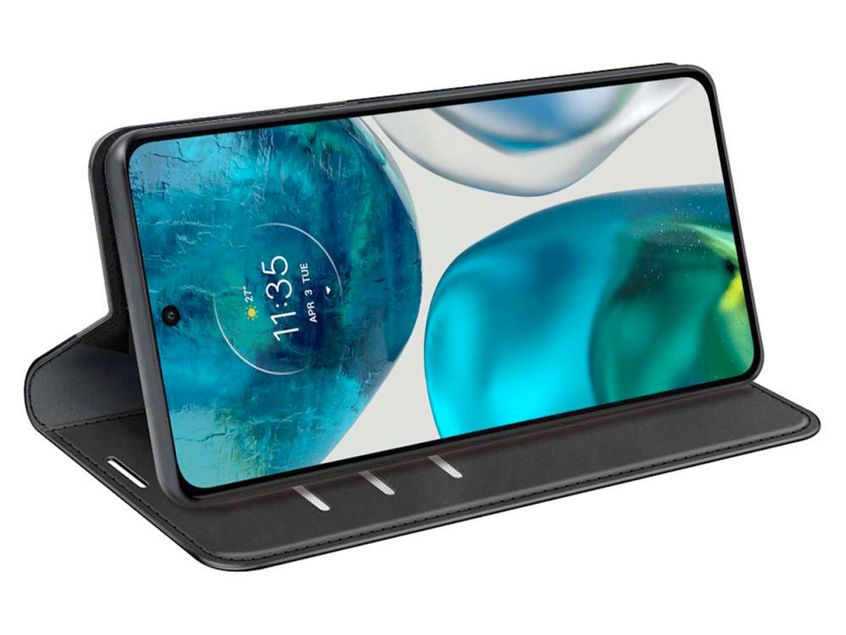 Just in Case Slim Wallet Case Zwart - Motorola Moto G52 hoesje