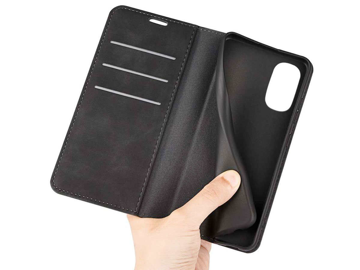 Just in Case Slim Wallet Case Zwart - Motorola Moto G52 hoesje