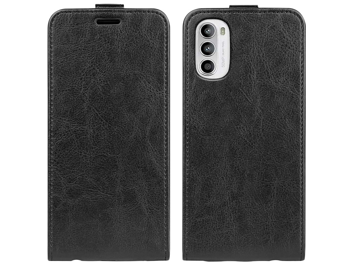 Just in Case Flip Case Zwart - Motorola Moto G52 hoesje