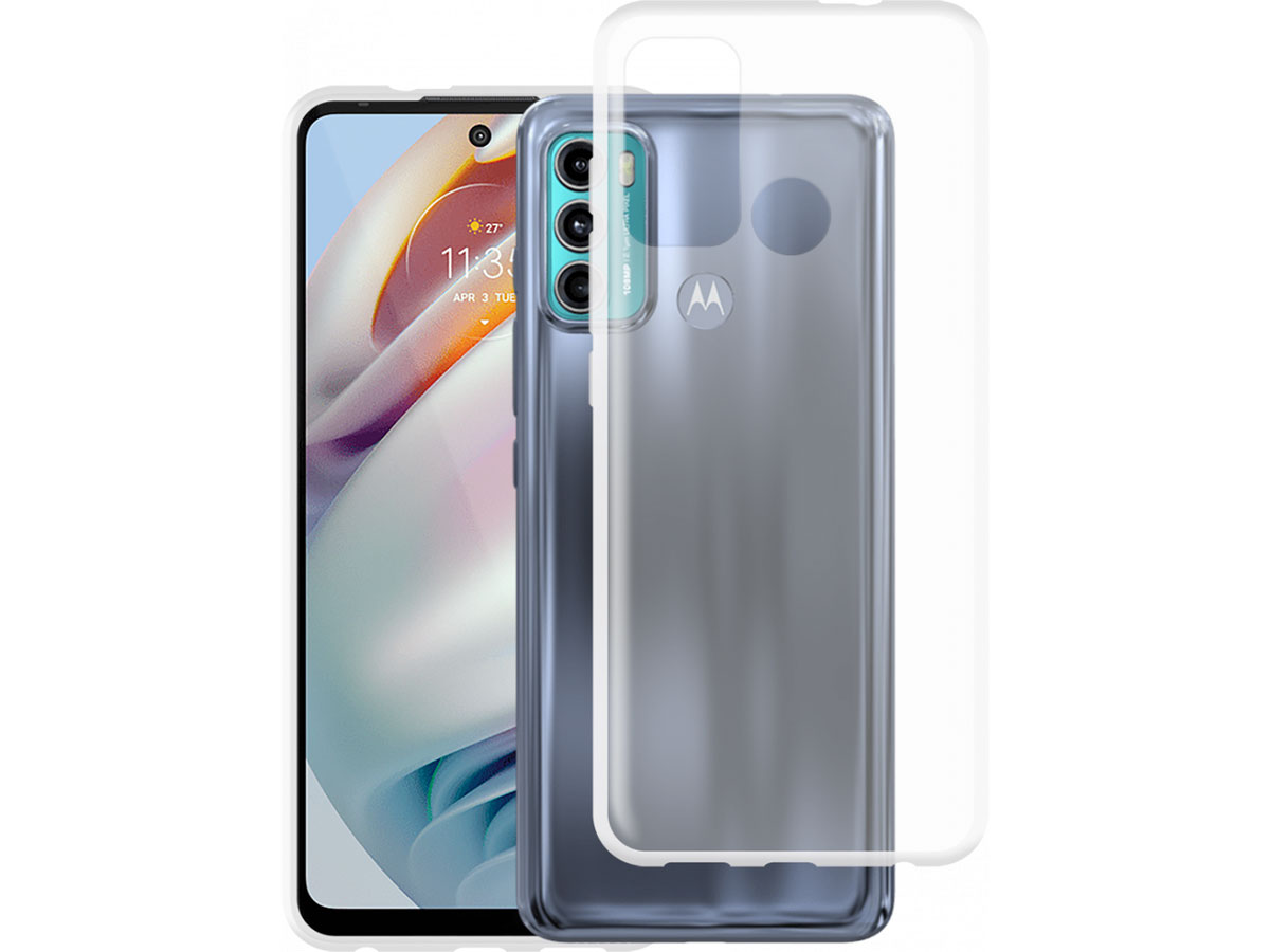 Just in Case Crystal Clear TPU Case - Motorola Moto G60 hoesje