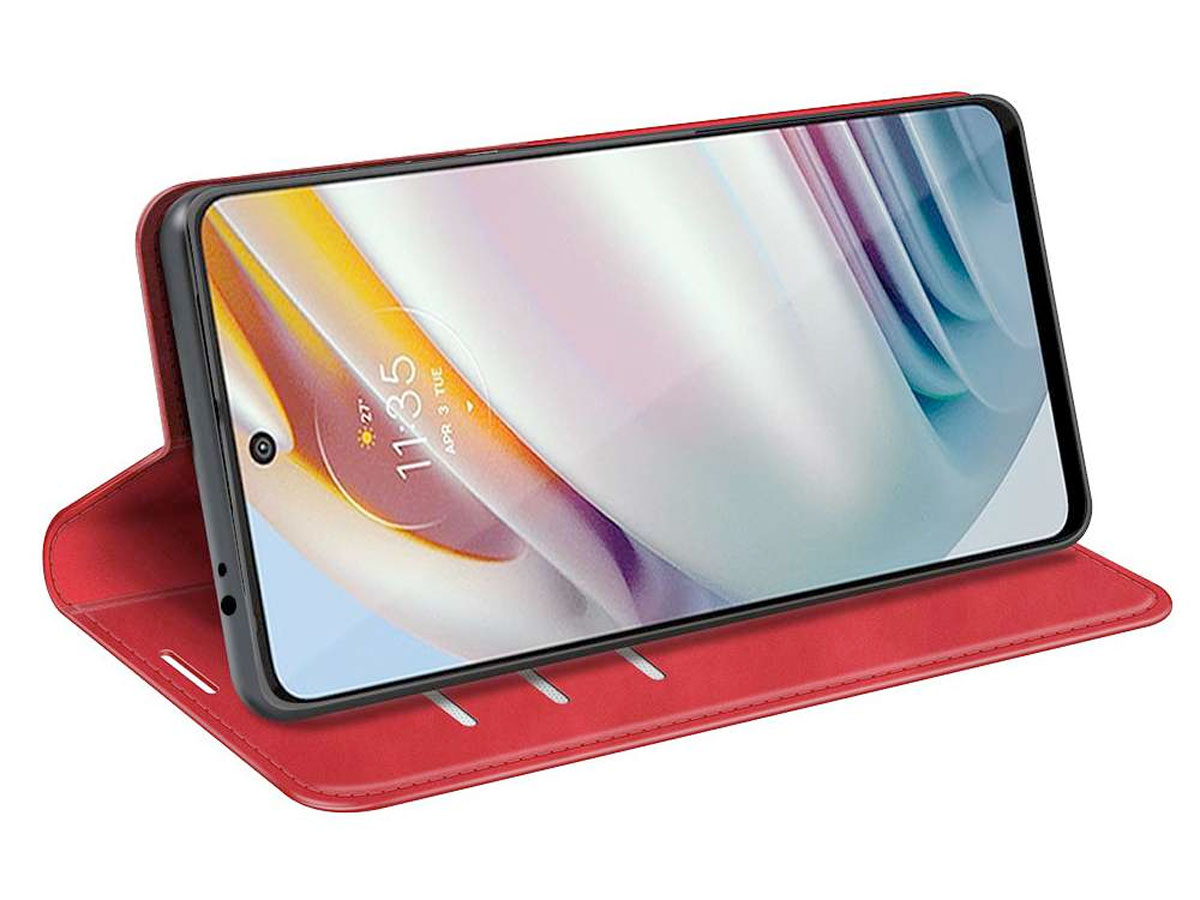 Just in Case Slim BookCase Rood - Motorola Moto G60 hoesje