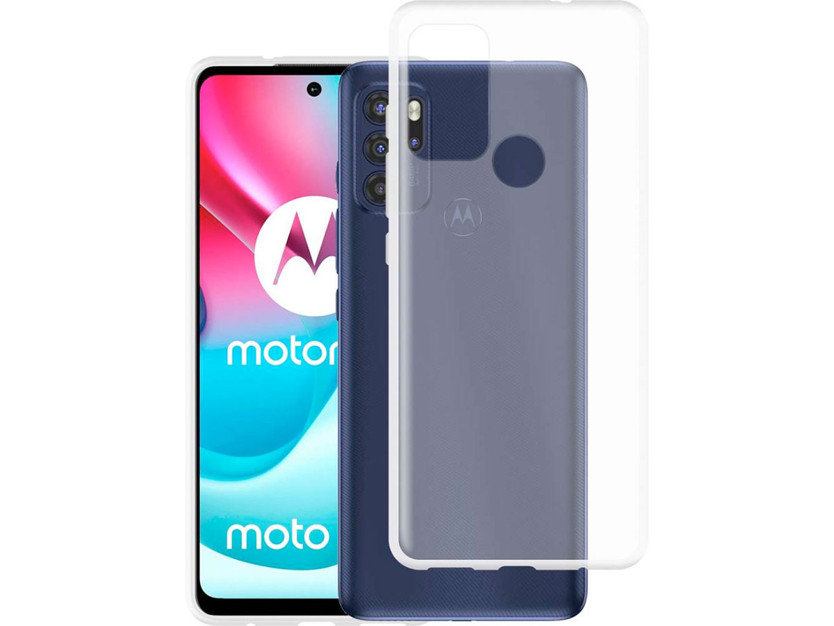 Just in Case Crystal Clear TPU Case - Motorola Moto G60s hoesje