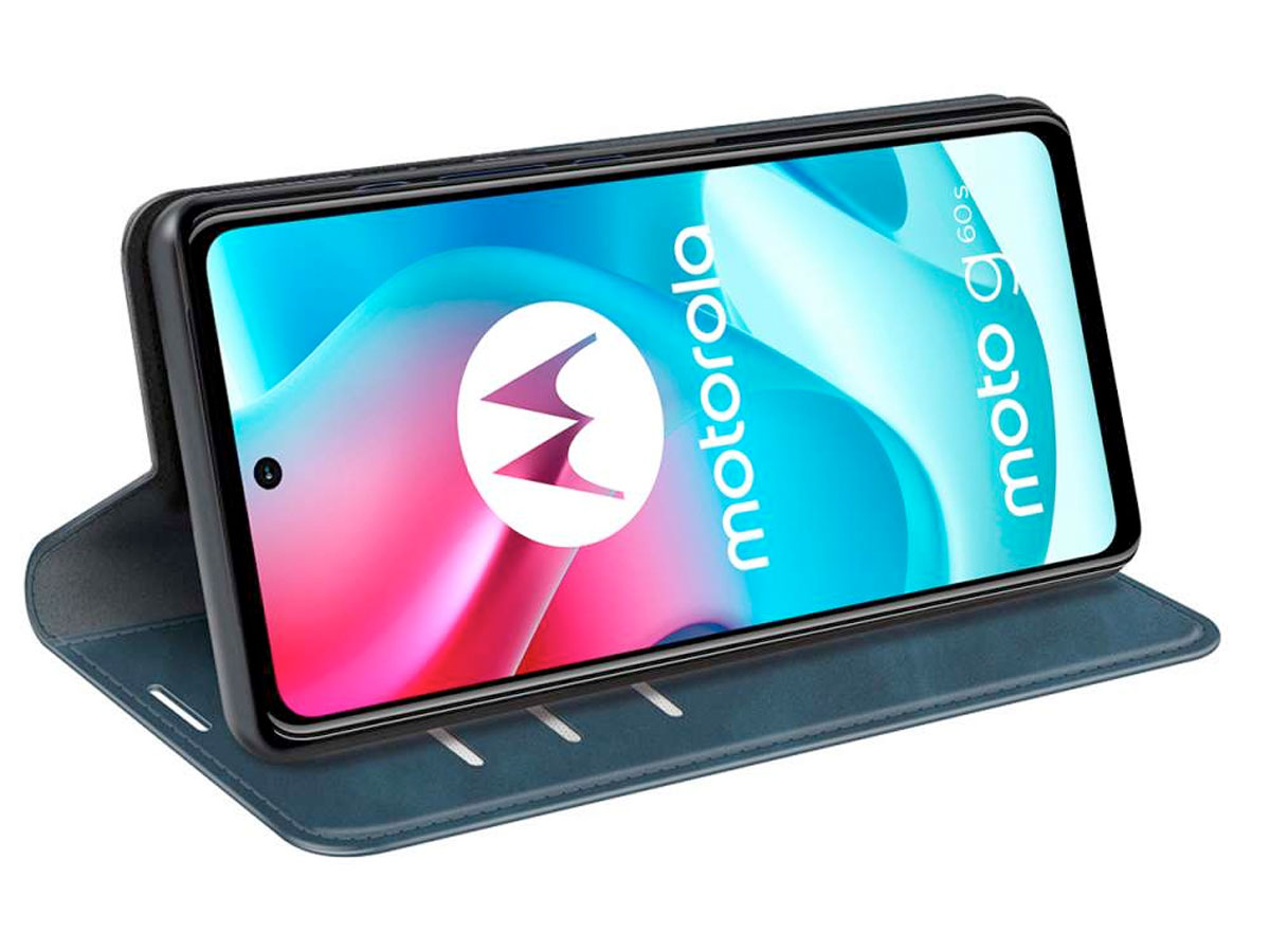 Just in Case Slim BookCase Blauw - Motorola Moto G60s hoesje