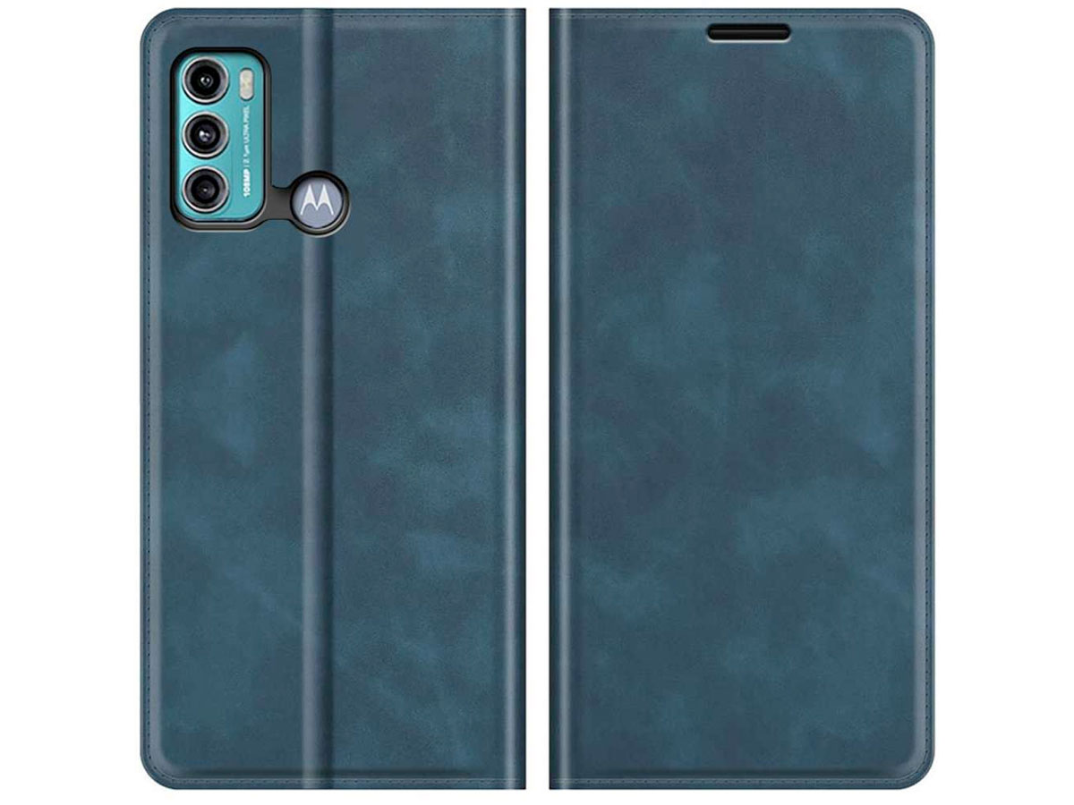 Just in Case Slim BookCase Blauw - Motorola Moto G60s hoesje