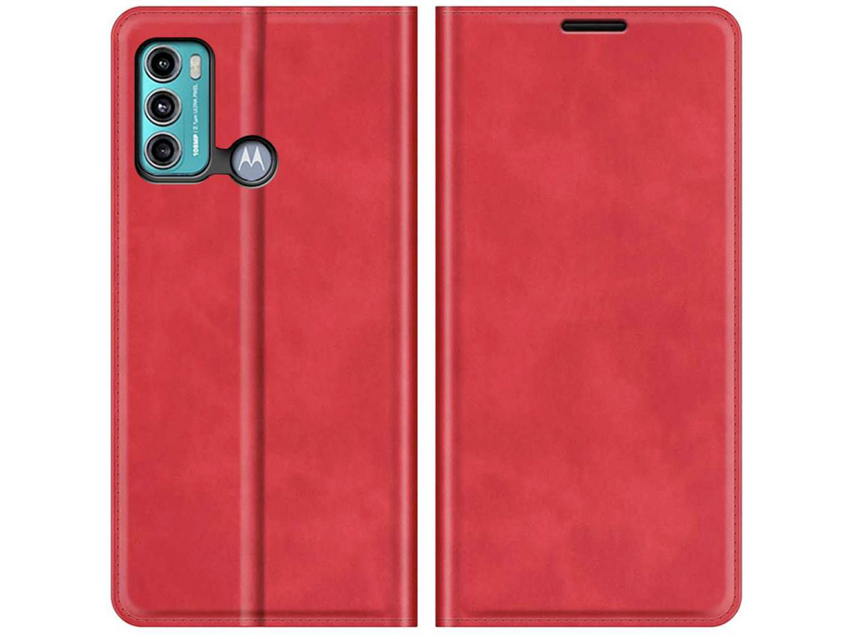 Just in Case Slim BookCase Rood - Motorola Moto G60s hoesje