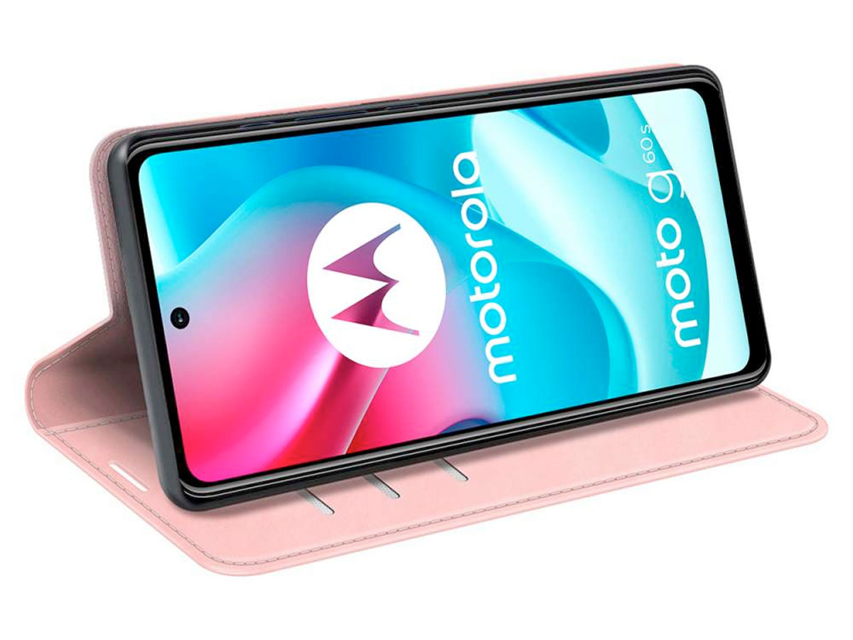 Just in Case Slim BookCase Roze - Motorola Moto G60s hoesje
