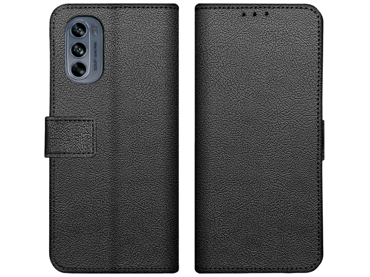 Just in Case Card Wallet Case Zwart - Motorola Moto G62 hoesje