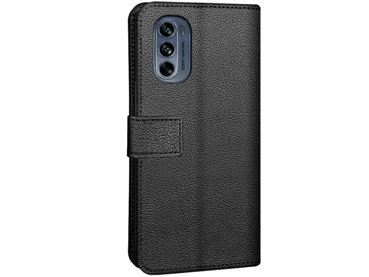 Just in Case Card Wallet Case Zwart - Motorola Moto G62 hoesje