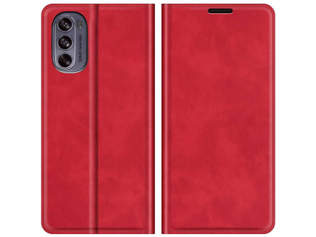 Just in Case Slim Wallet Case Rood - Motorola Moto G62 hoesje