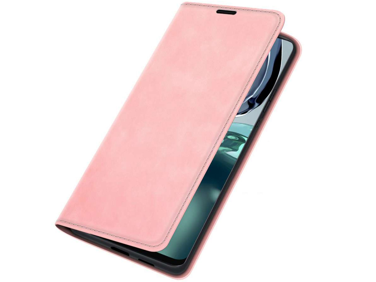 Just in Case Slim Wallet Case Roze - Motorola Moto G62 hoesje