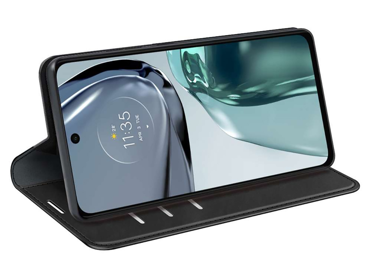 Just in Case Slim Wallet Case Zwart - Motorola Moto G62 hoesje