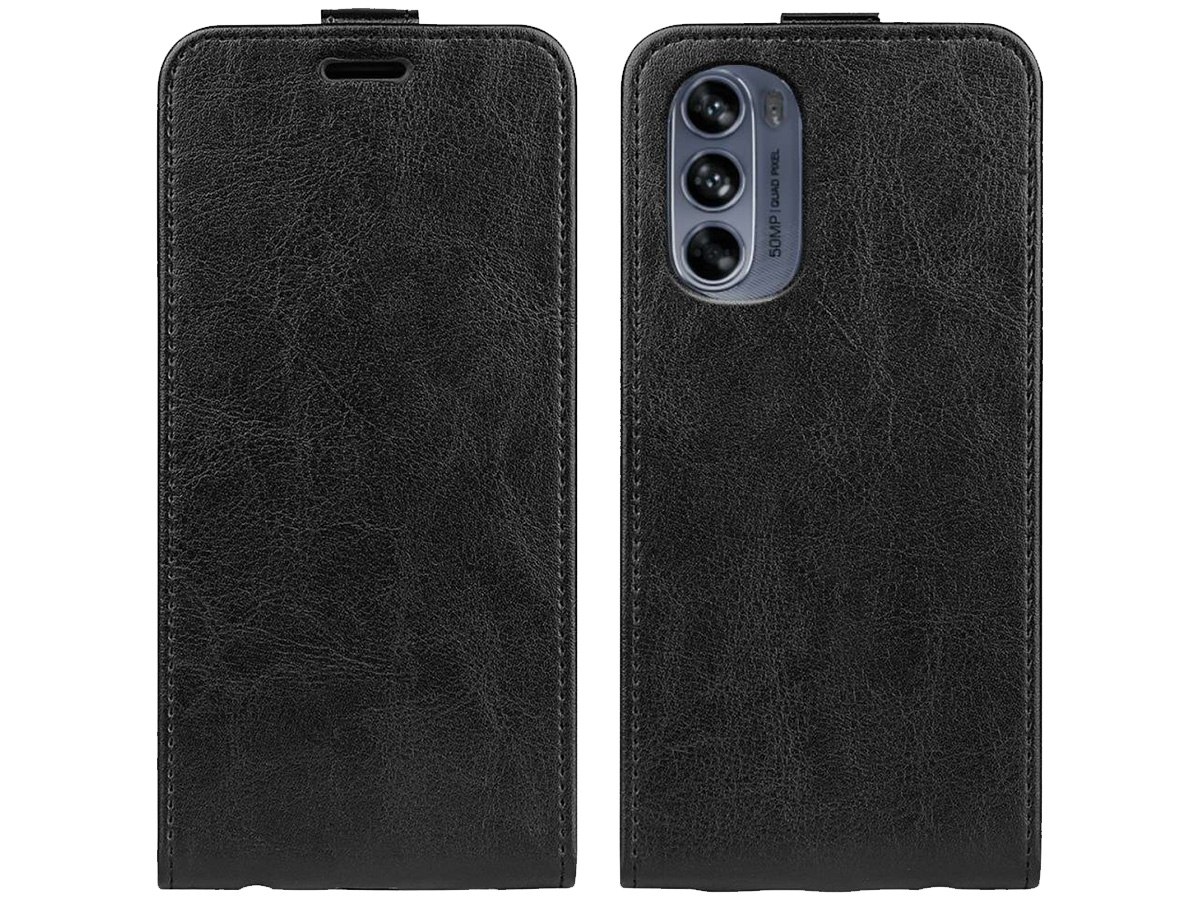 Just in Case Flip Case Zwart - Motorola Moto G62 hoesje