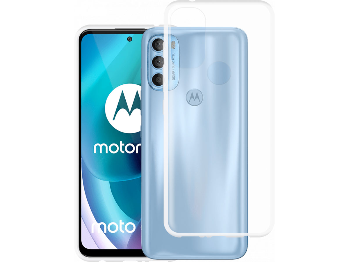 Just in Case Crystal Clear TPU Case - Motorola Moto G71 5G hoesje