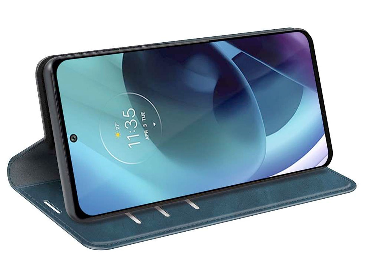 Just in Case Slim BookCase Blauw - Motorola Moto G71 5G hoesje