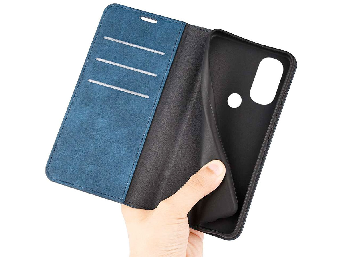 Just in Case Slim BookCase Blauw - Motorola Moto G71 5G hoesje