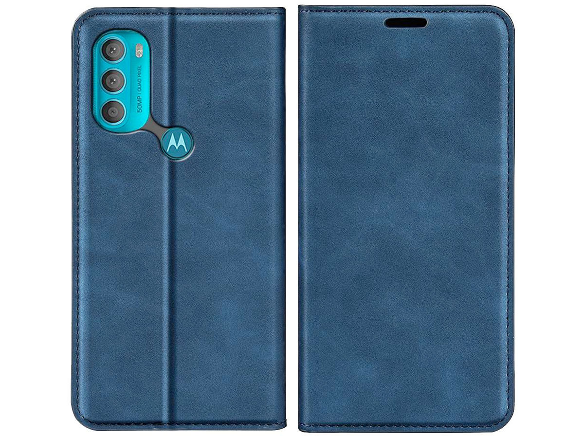 Just in Case Slim BookCase Blauw - Motorola Moto G71 5G hoesje