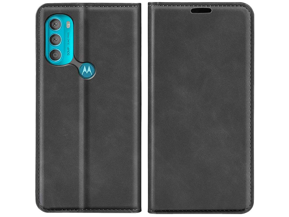 Just in Case Slim BookCase Zwart - Motorola Moto G71 5G hoesje