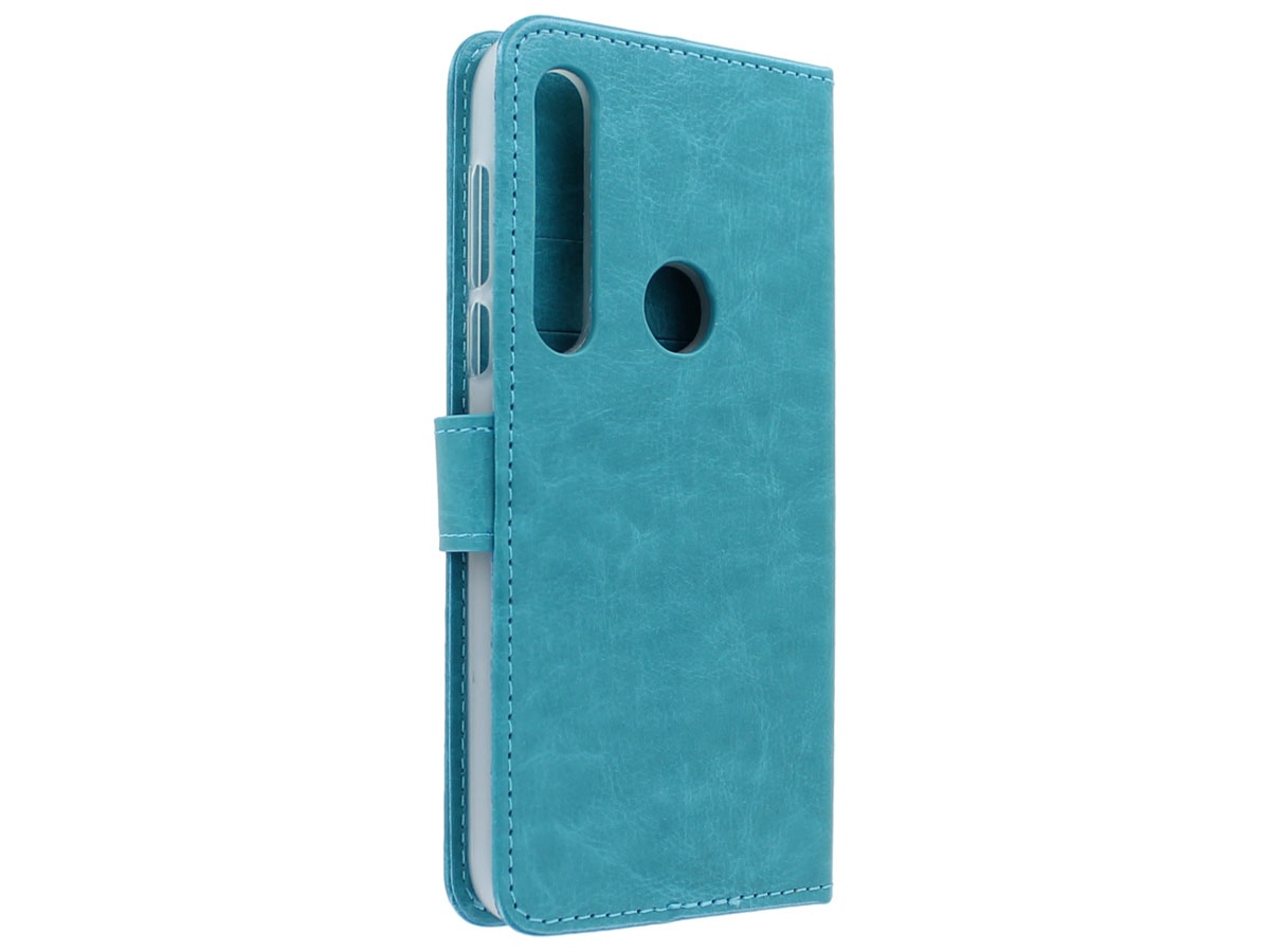 Bookcase Mapje Turquoise - Motorola Moto G8 Plus hoesje
