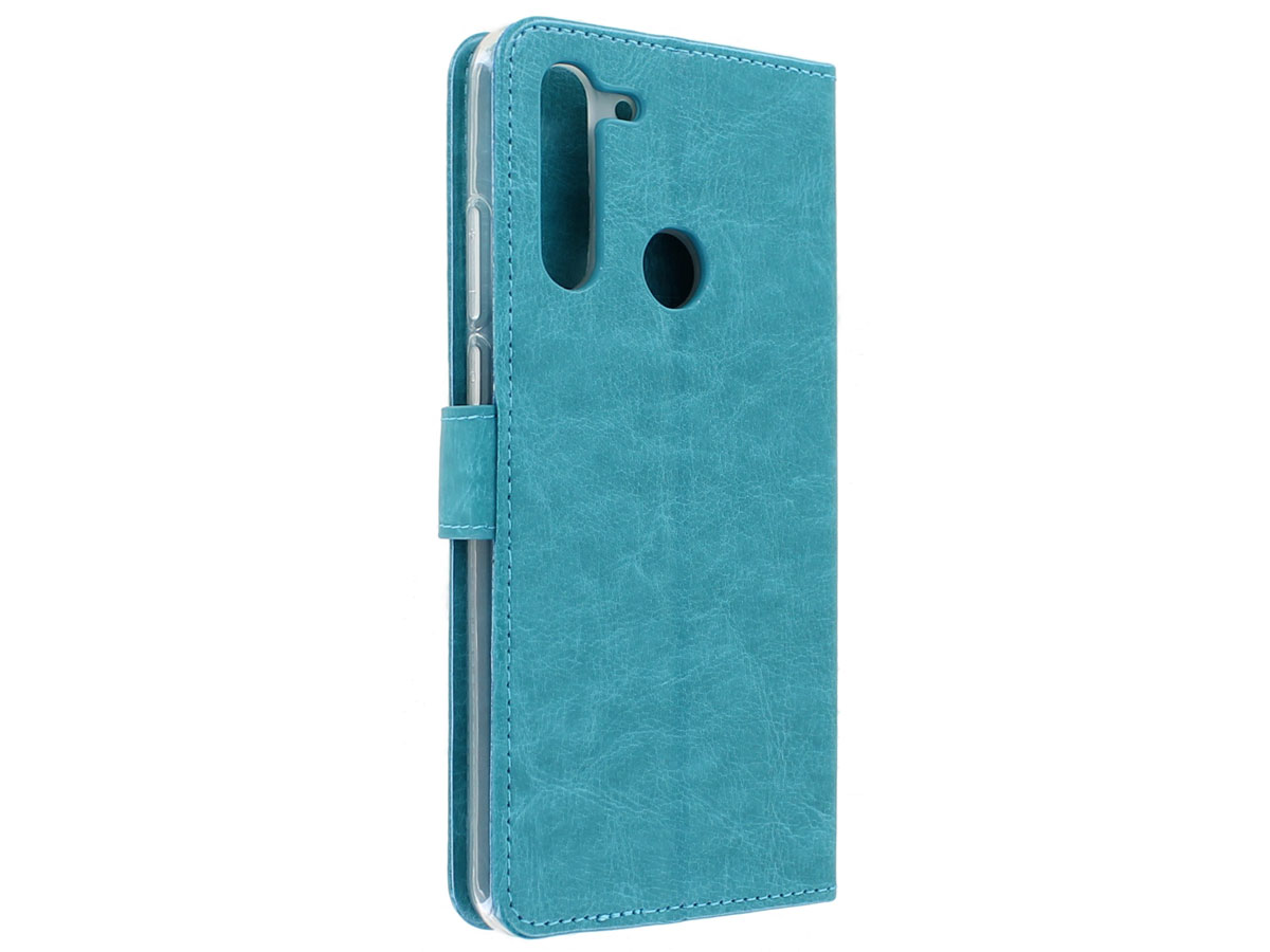 Bookcase Mapje Turquoise - Motorola Moto G8 Power hoesje