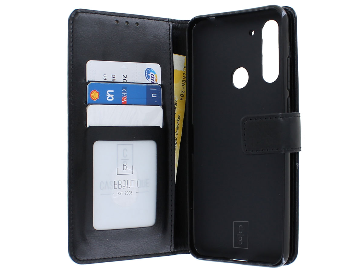 Bookcase Mapje Zwart - Motorola Moto G8 Power hoesje