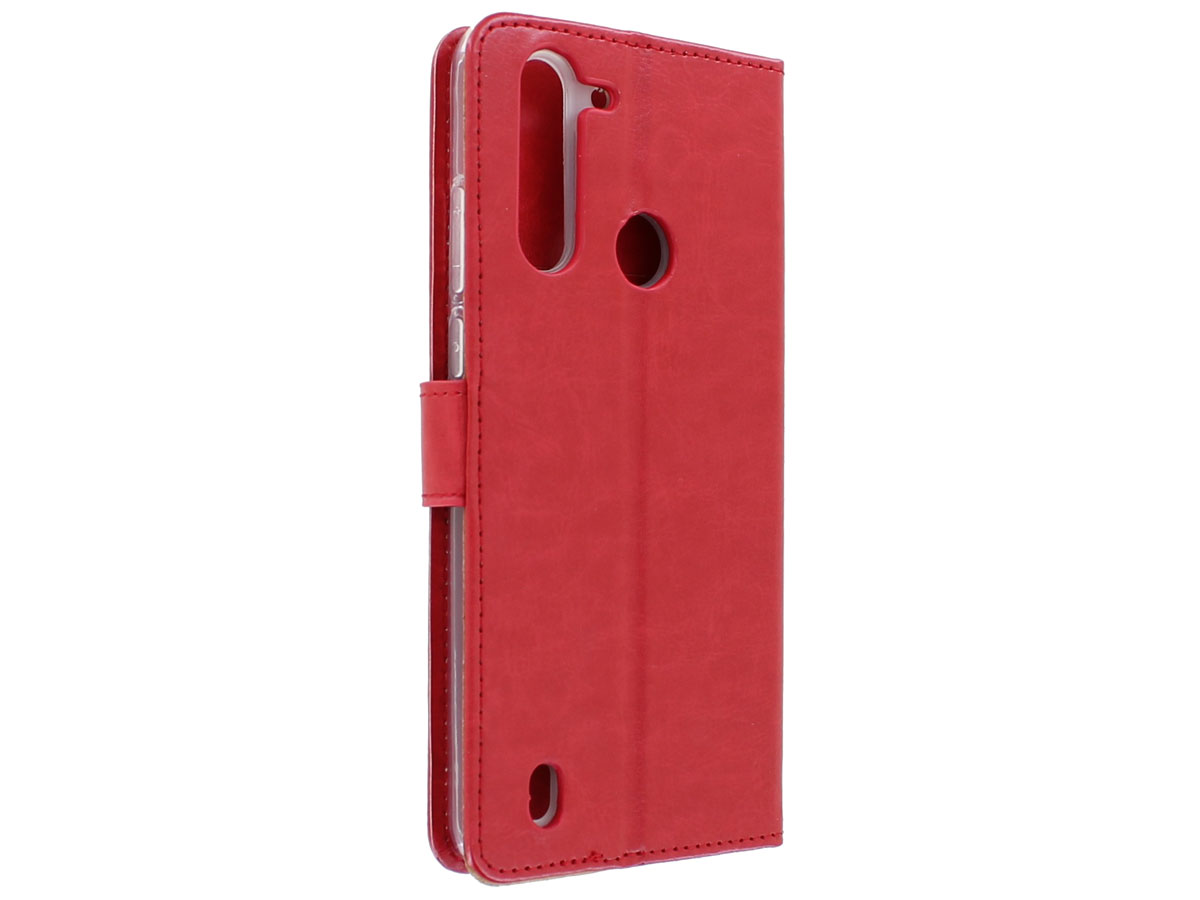 Bookcase Mapje Rood - Motorola Moto G8 Power Lite hoesje