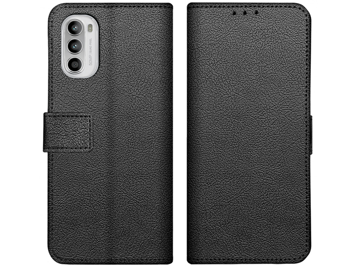 Just in Case Wallet Case Zwart - Motorola Moto G82 hoesje