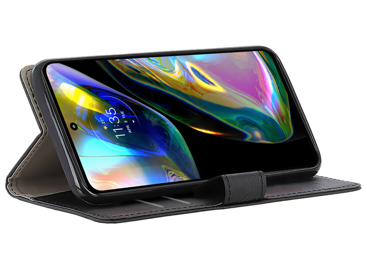 Just in Case Wallet Case Zwart - Motorola Moto G82 hoesje