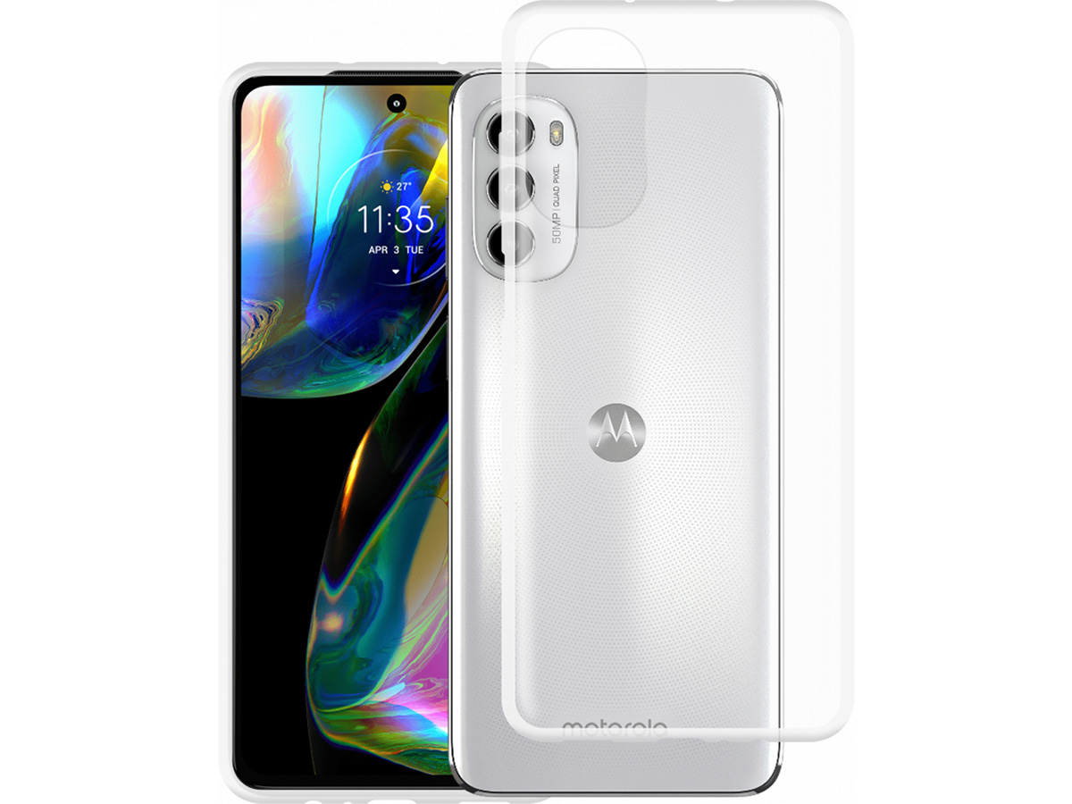 Just in Case Crystal Clear TPU Case - Motorola Moto G82 hoesje