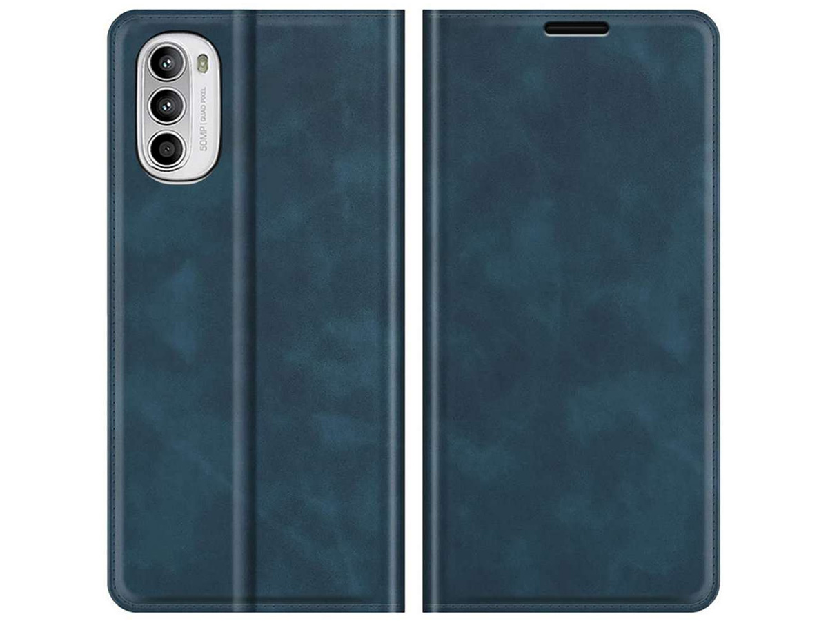 Just in Case Slim Wallet Case Blauw - Motorola Moto G82 hoesje