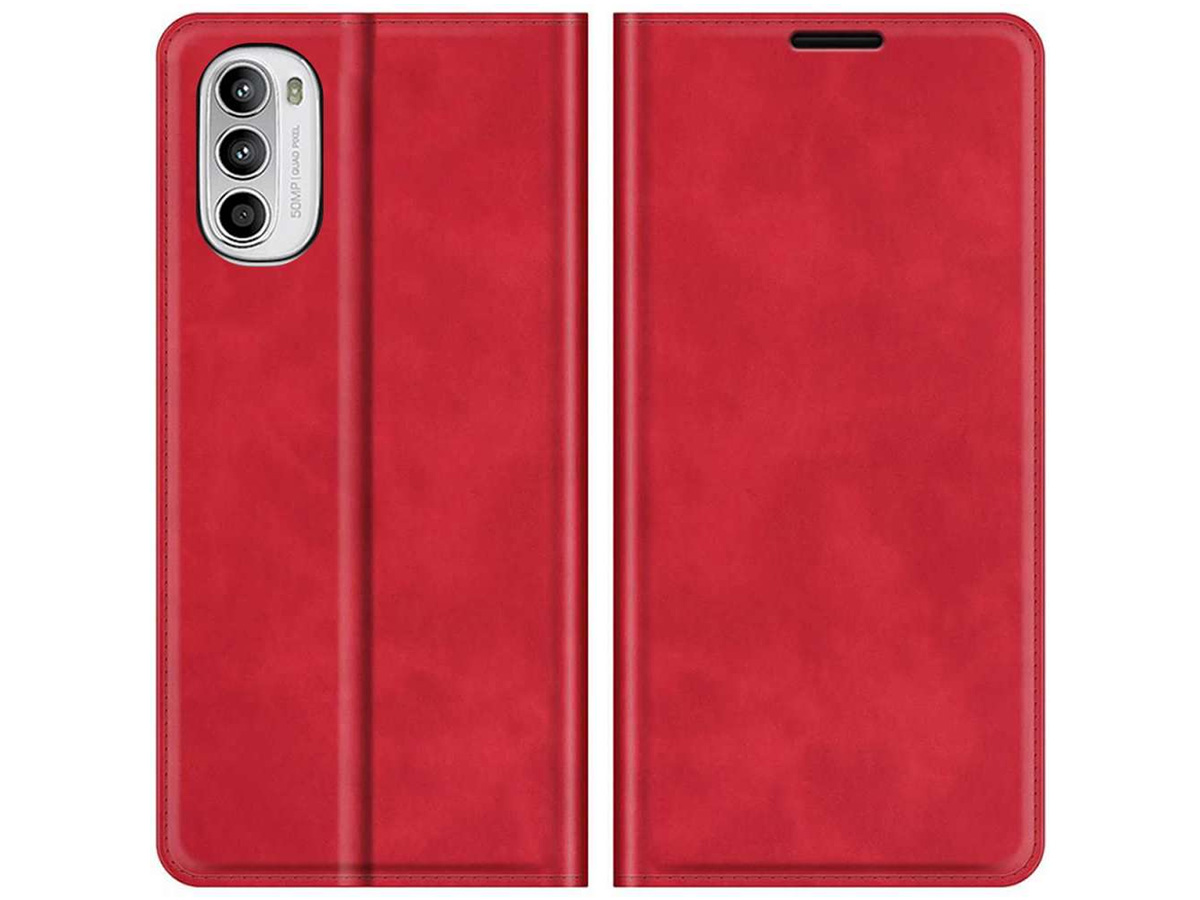 Just in Case Slim Wallet Case Rood - Motorola Moto G82 hoesje