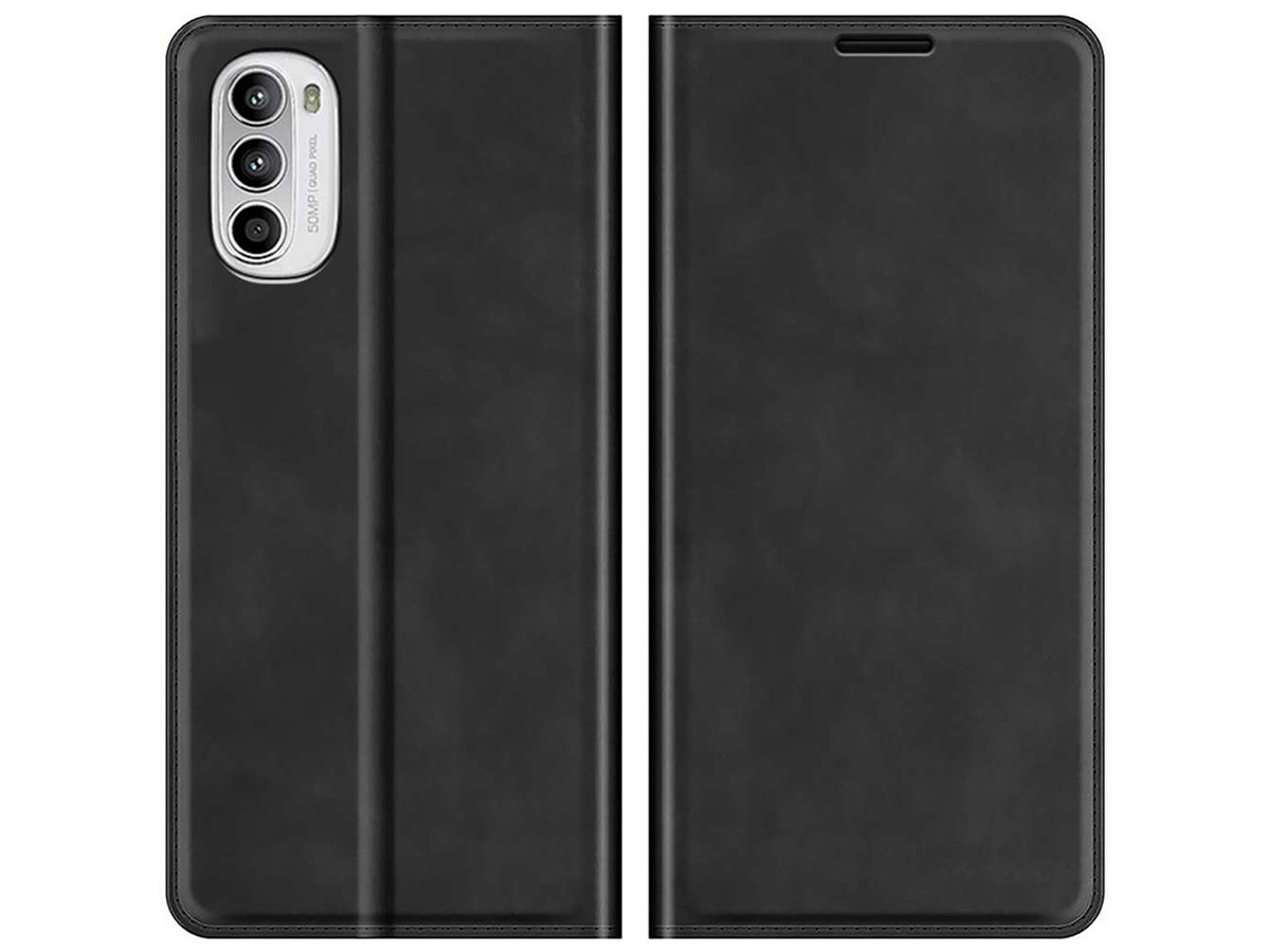 Just in Case Slim Wallet Case Zwart - Motorola Moto G82 hoesje