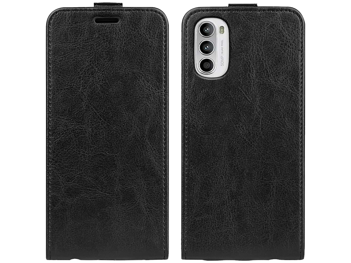 Just in Case Flip Case Zwart - Motorola Moto G82 hoesje