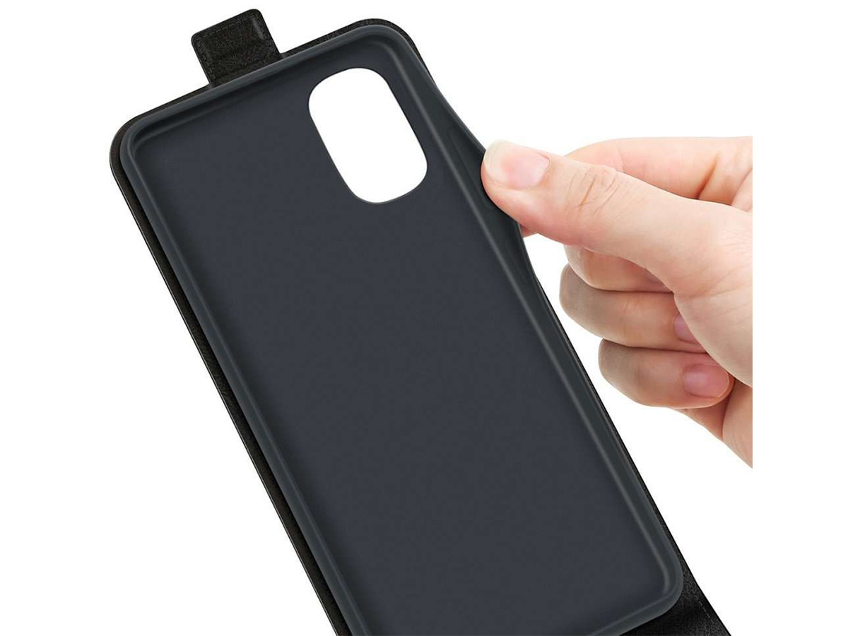 Just in Case Flip Case Zwart - Motorola Moto G82 hoesje