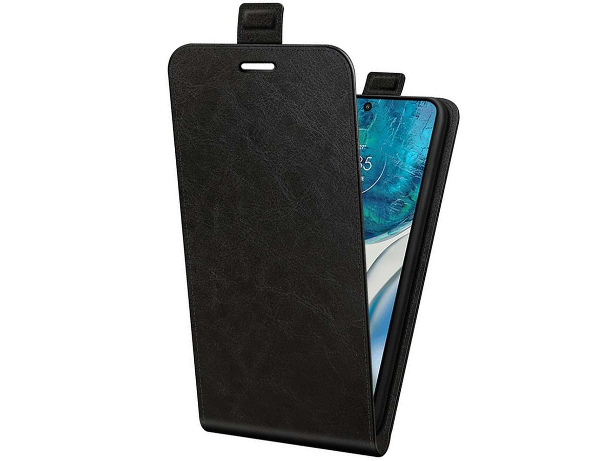 Just in Case Flip Case Zwart - Motorola Moto G82 hoesje