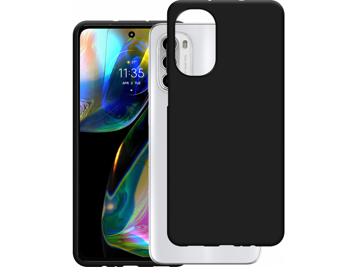 Just in Case Black TPU Case - Motorola Moto G82 hoesje