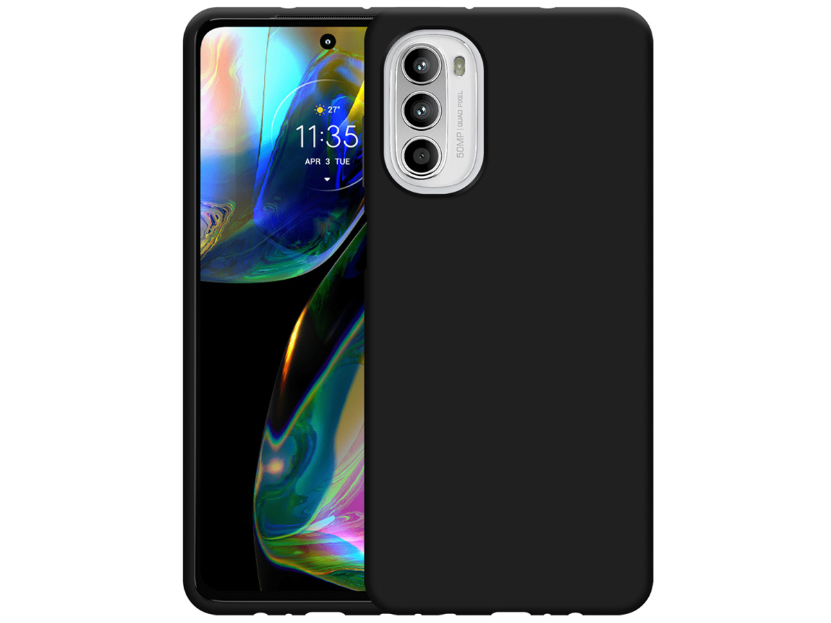 Just in Case Black TPU Case - Motorola Moto G82 hoesje