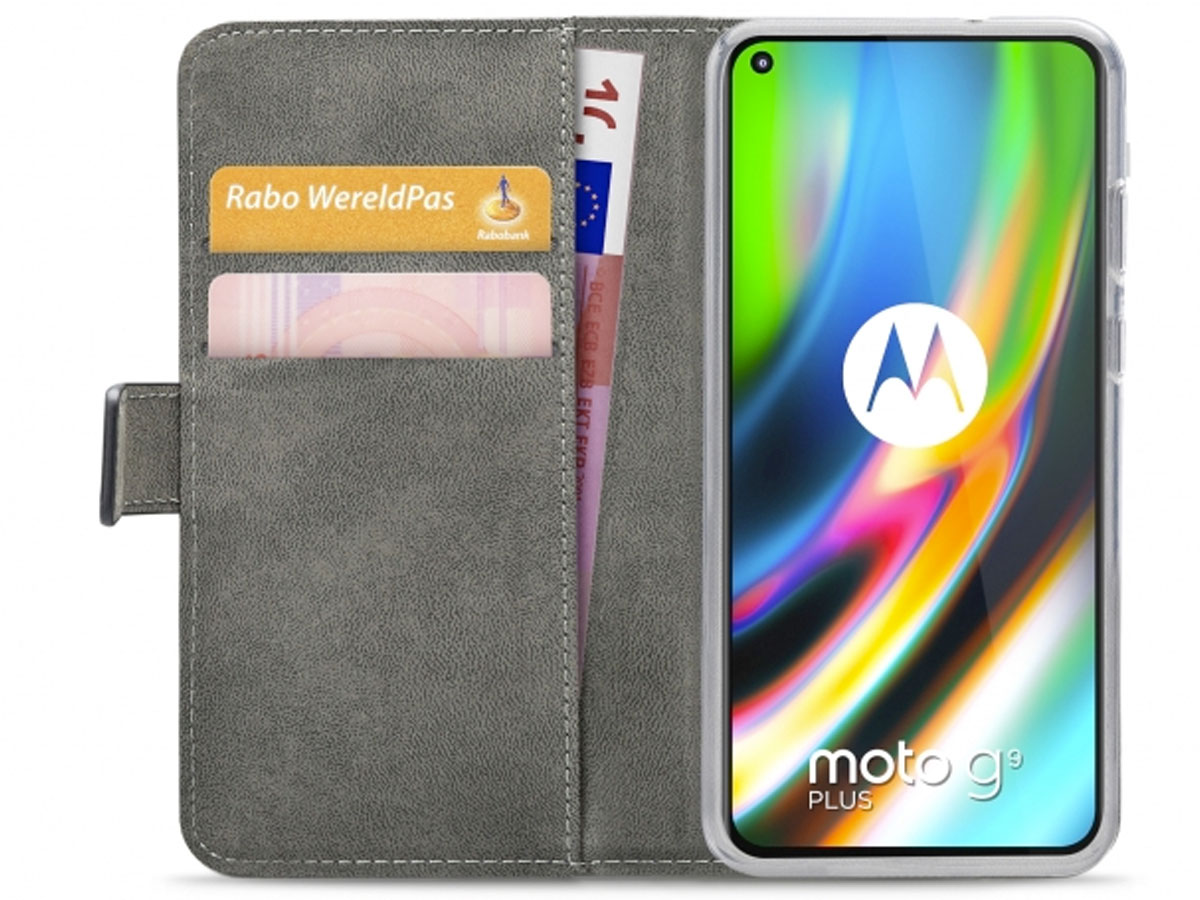 Mobilize Walletbook Zwart - Motorola Moto G9 Plus hoesje