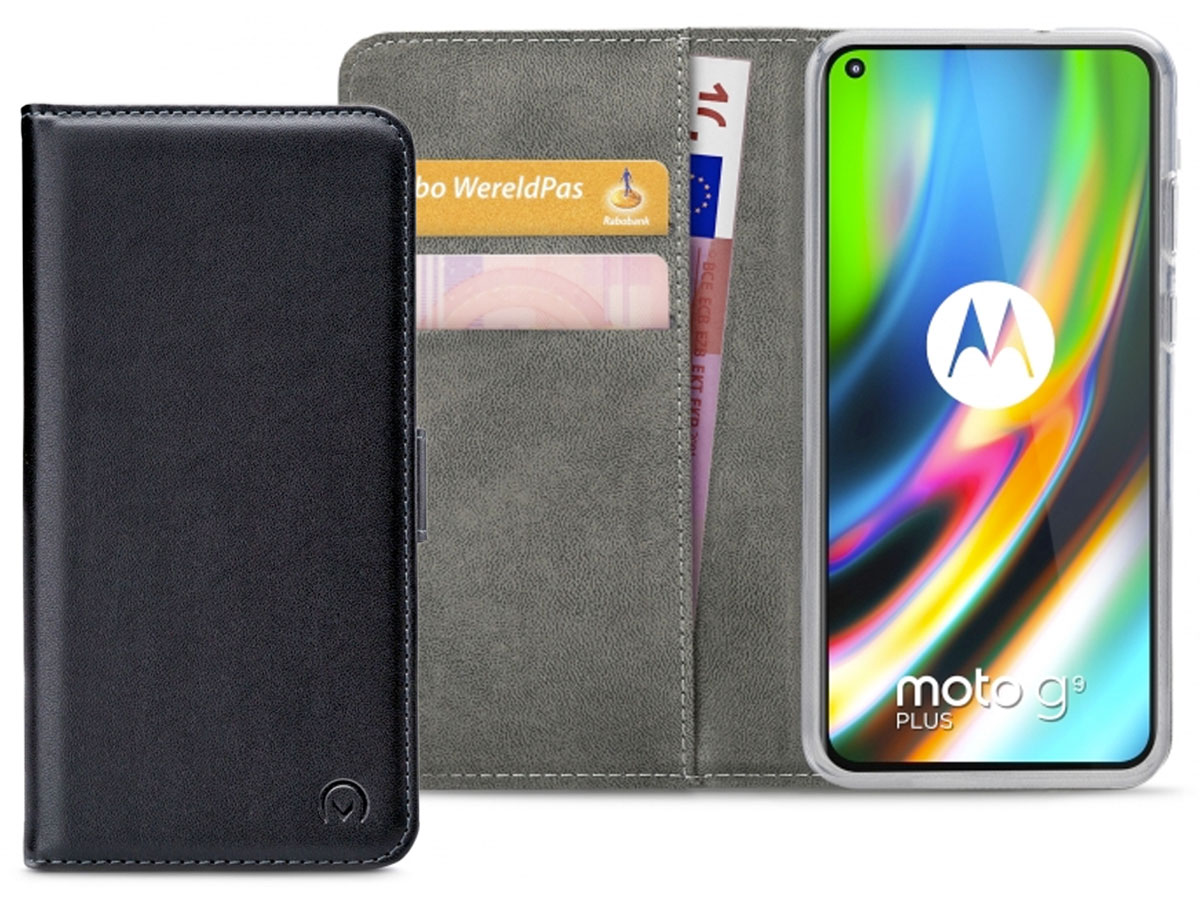 Mobilize Walletbook Zwart - Motorola Moto G9 Plus hoesje