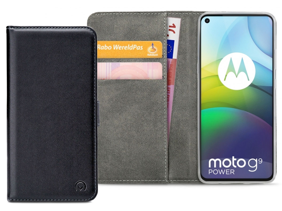 Mobilize Walletbook Zwart - Motorola Moto G9 Power hoesje