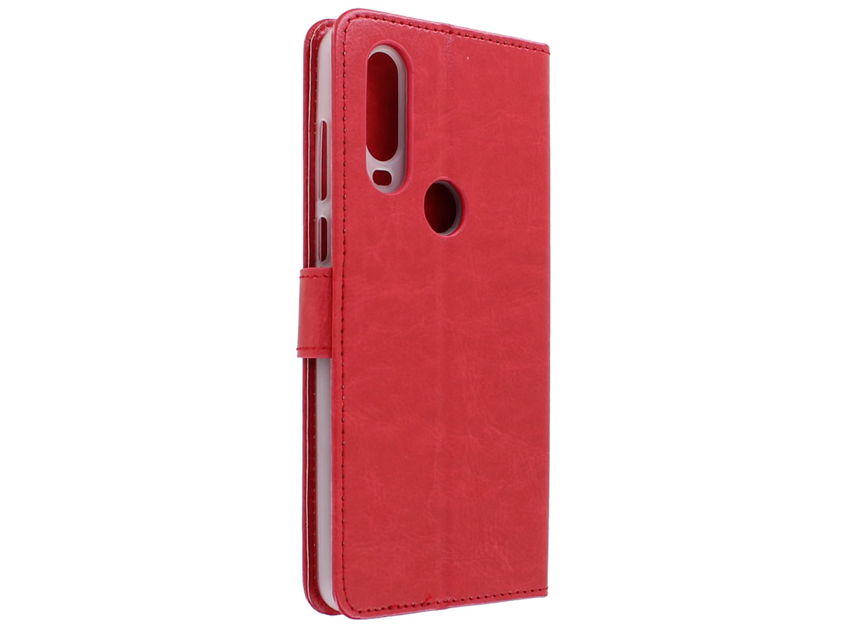 Book Case Mapje Rood - Motorola One Action hoesje