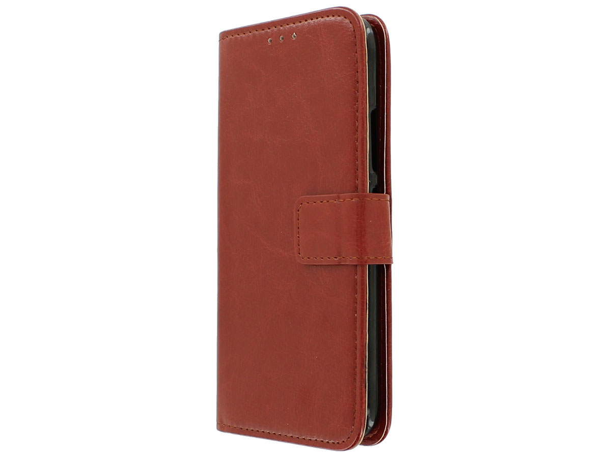 Bookcase Wallet Bruin - Motorola Moto G6 hoesje