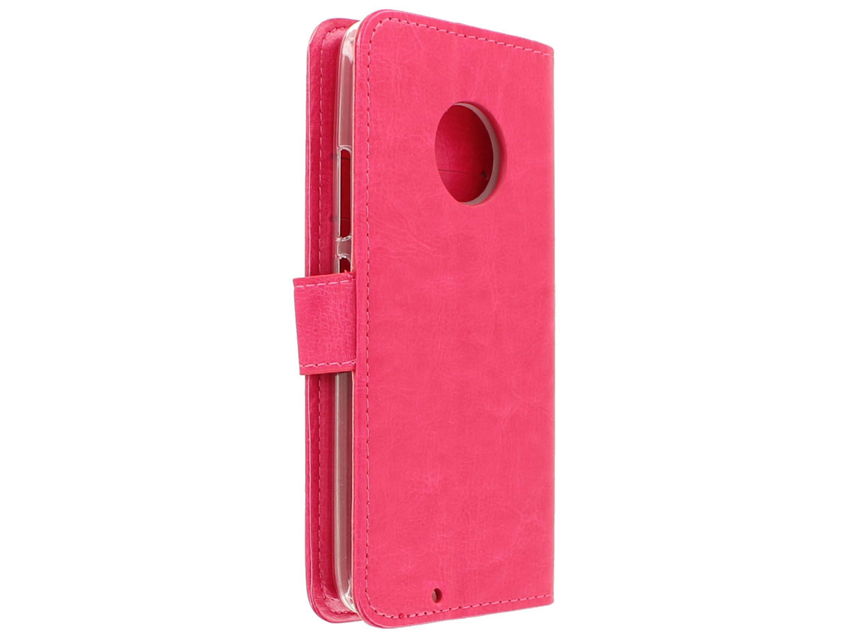 Bookcase Wallet Roze - Motorola Moto G6 hoesje