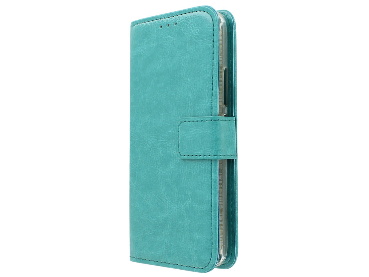 Bookcase Wallet Turquoise - Motorola Moto G6 hoesje