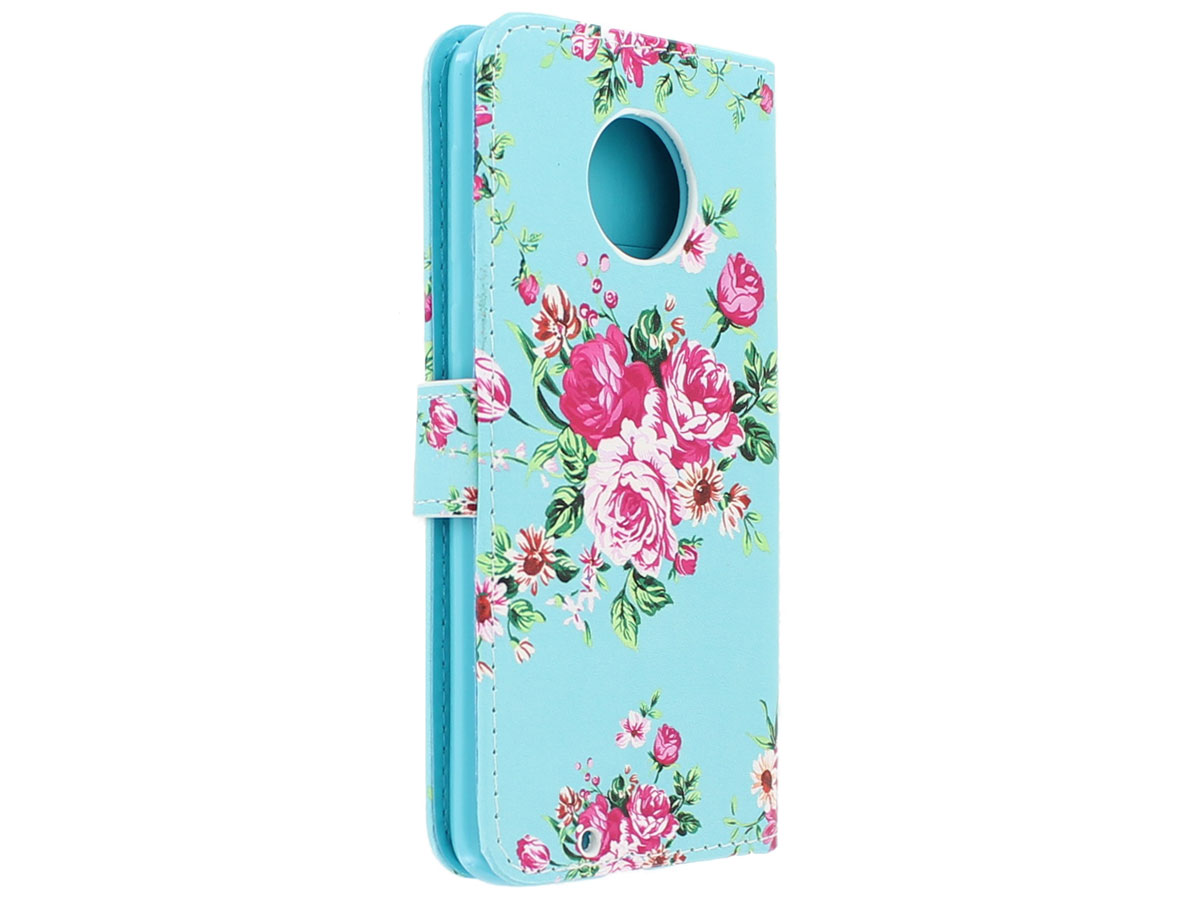 Flower Bookcase Wallet - Motorola Moto G6 hoesje