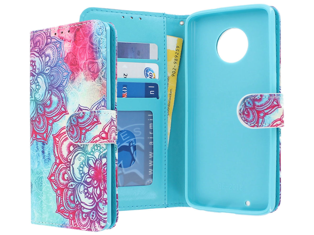 Mandala Bookcase Wallet - Motorola Moto G6 hoesje