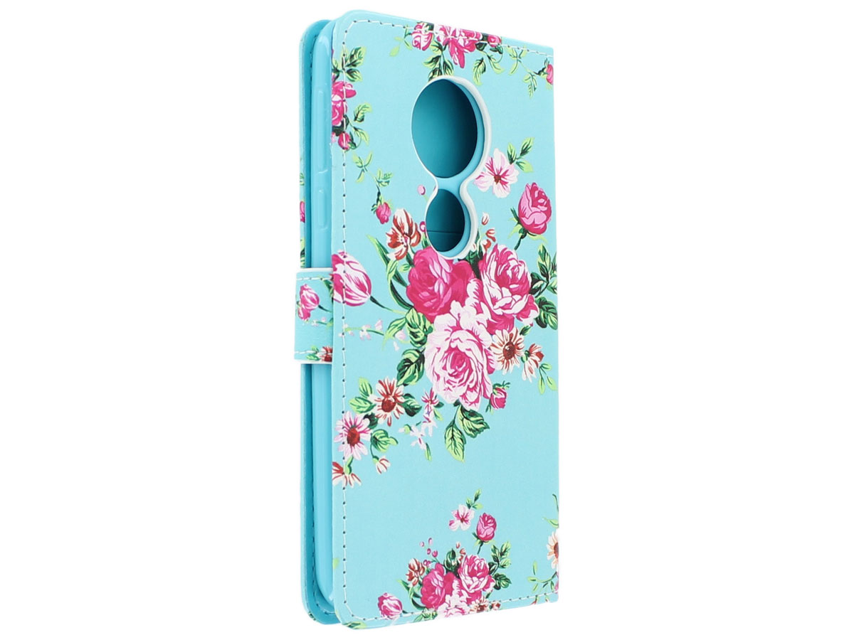 Flower Bookcase Wallet - Motorola Moto G6 Play hoesje
