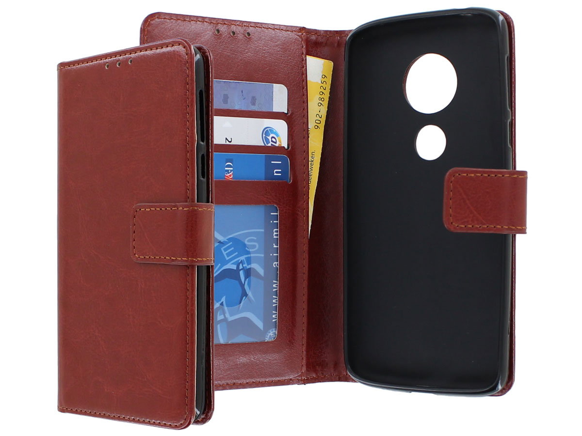 Bookcase Wallet Bruin - Motorola Moto G6 Play hoesje