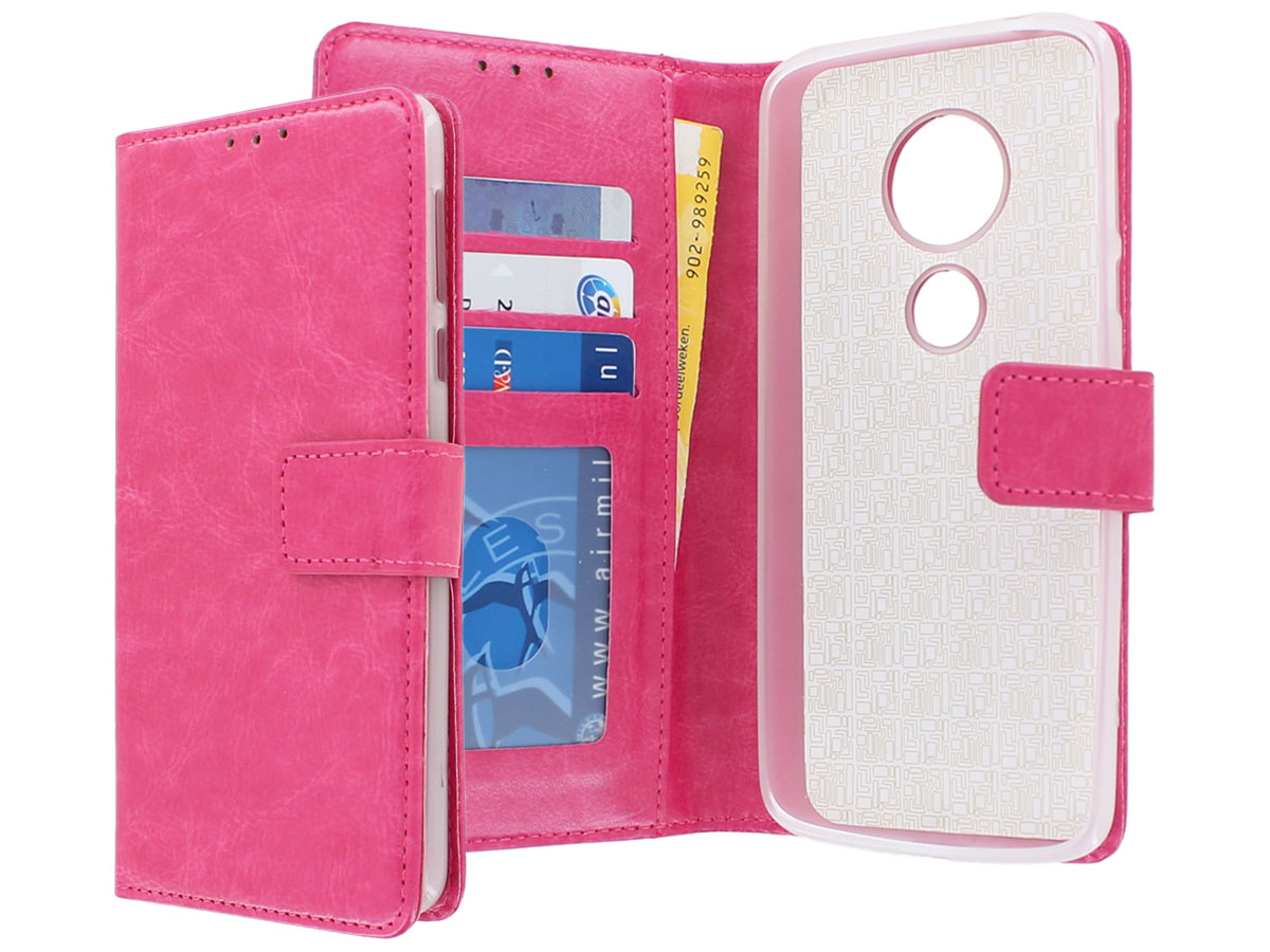 Bookcase Wallet Roze - Motorola Moto G6 Play hoesje